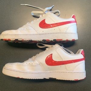 NIKE MENS COURT VISION LOW SNEAKER - WHITE